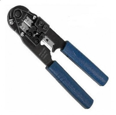Pinza para Crimpear Plug Modular RJ45 - Corta y Pela, Azul-negro, 000210 BROBOTIX Pinza para Crimpear Plug Modular RJ45 - Corta y Pela, Azul-negro, 000210 BROBOTIX